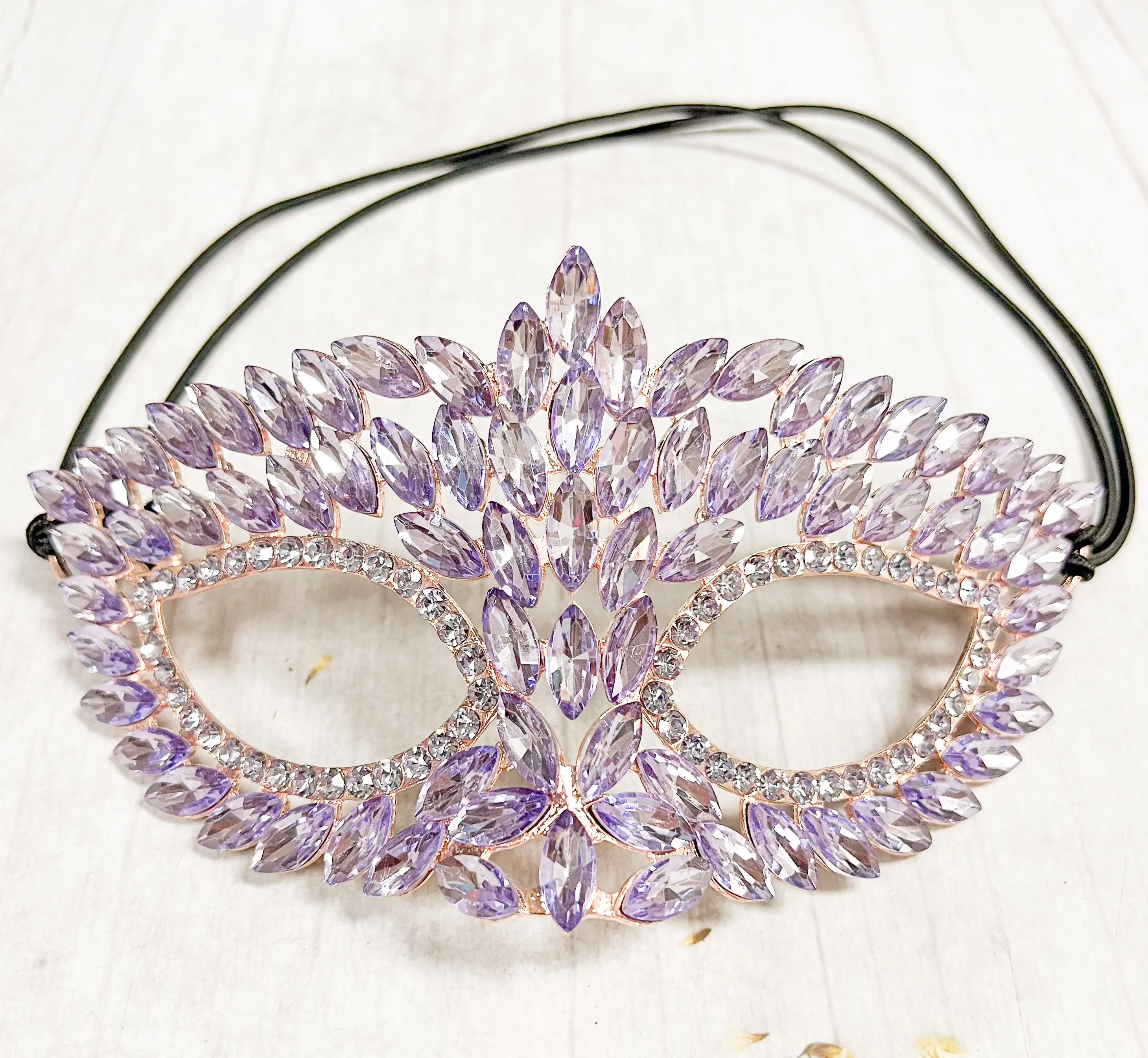 Handmade Rhinestone Venetian Masquerade Mask - Comfortable Adult Party Prop for 2 Key Occasions (Festive & Party Supplies, Masks & Accessories), Adults