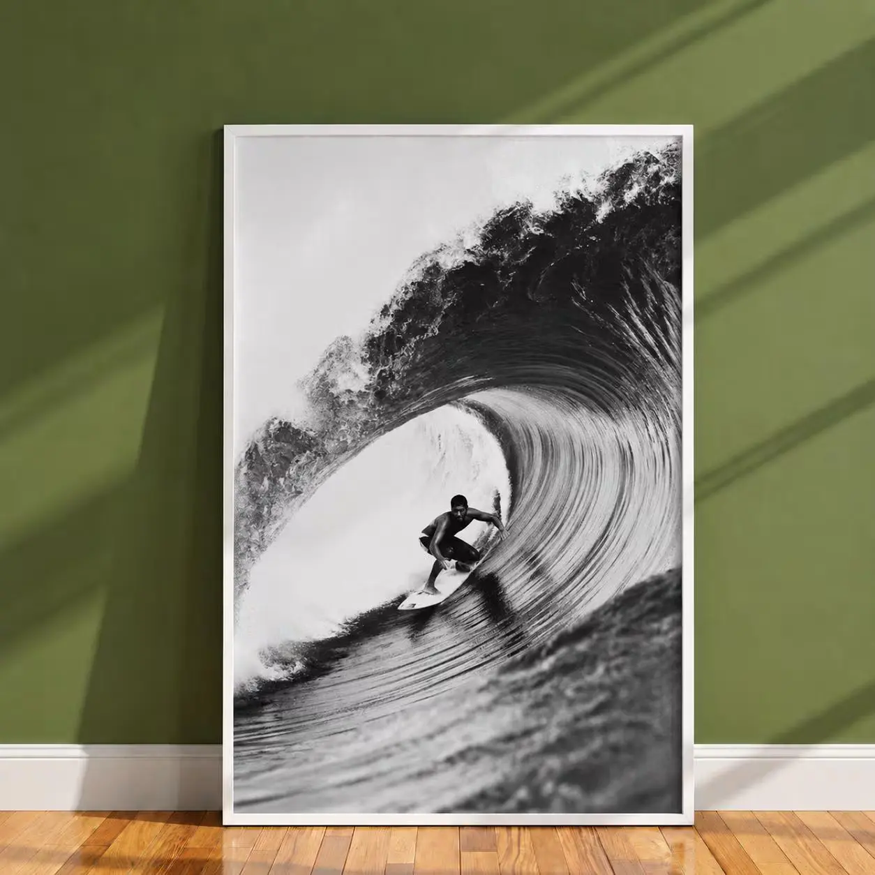 Vintage Surf Photography Print Surfer Wave Poster Black and White Ocean Wall Art Retro Surfing Print Unframed Poster