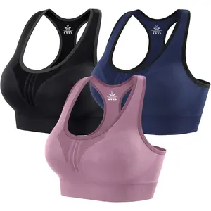 High Impact Sports Bras for Women High Support Padded Sports Bra Pack Racerback Bras for Women Workout Bra SetsGift