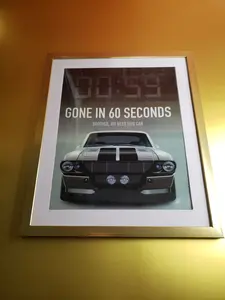 The 11X14 Gone in 60 Seconds Framed Print with Back Light on/off Switch video frame