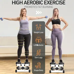 Stair Resistance Band with Treadmills, Mini Treadmill Treadmills with 300 Pound Load Capacity, Hydraulic Fitness Stepper Treadmills with LCD Display