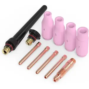11-piece TIG Welding Torch Consumables Kit Collet Alumina Ceramic Cup Suitable for WP-17/18/26