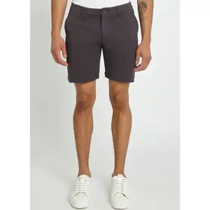 SHADOW GREY 8"INSEAM SOLID SLUB KNIT FLEECE SHORT PM-2440