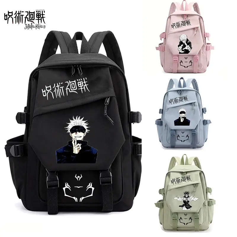 Jujutsu Kaisen Anime Cosplay Backpack Students School Bag Cartoon Gojo Satoru Bookbag Laptop Travel Rucksack Outdoor Kids Gifts