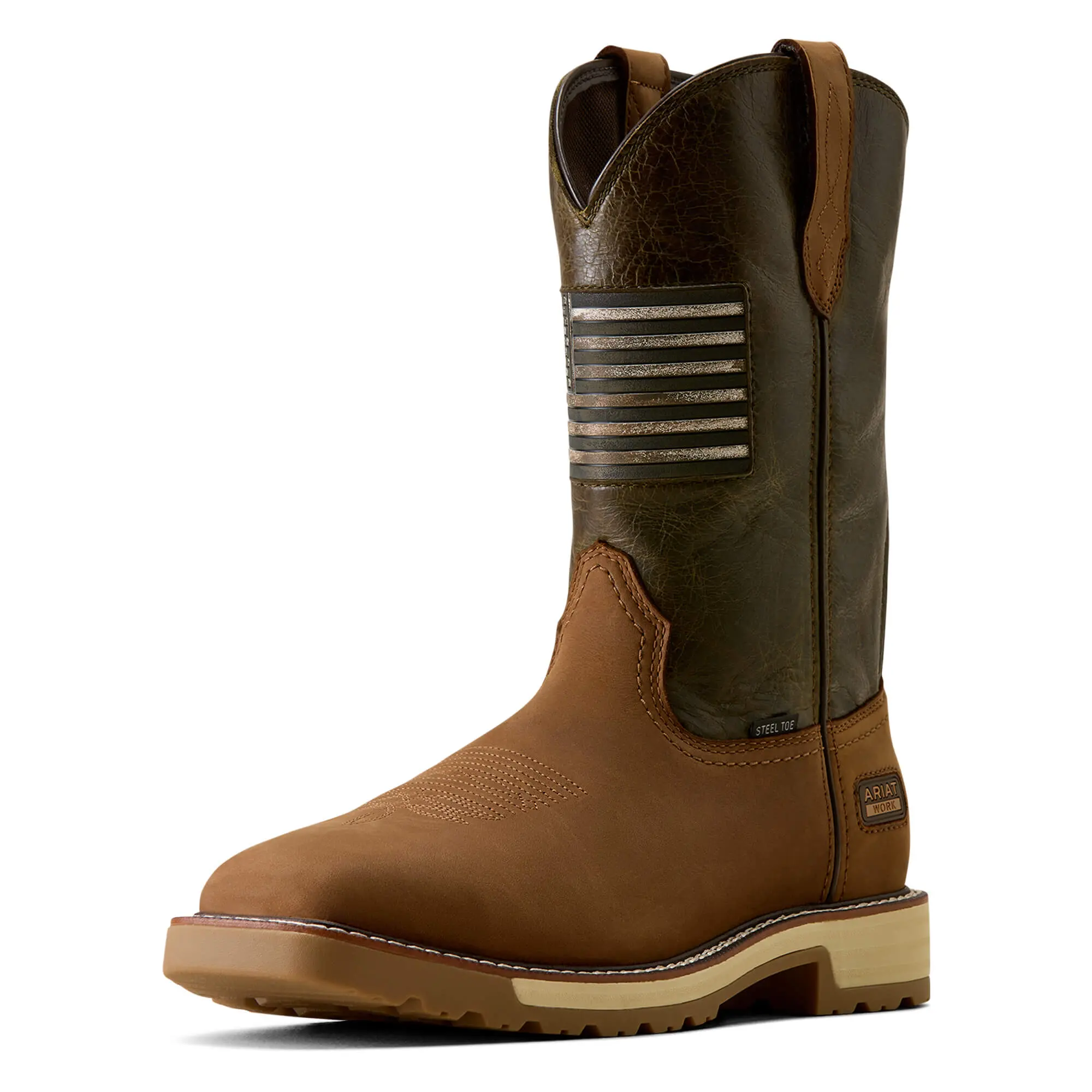 Men's Activator Patriot Wide Square Toe Steel Work Boots