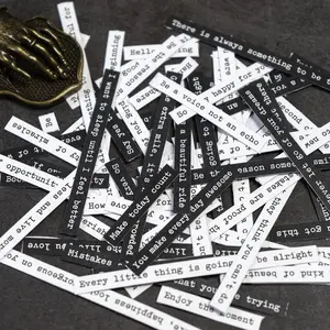 Vintage Printer Typewriter Art Paper Stickers, Retro Quotes Decals, Scrapbook Journal Decorative Stickers, Hand Diary Supplies