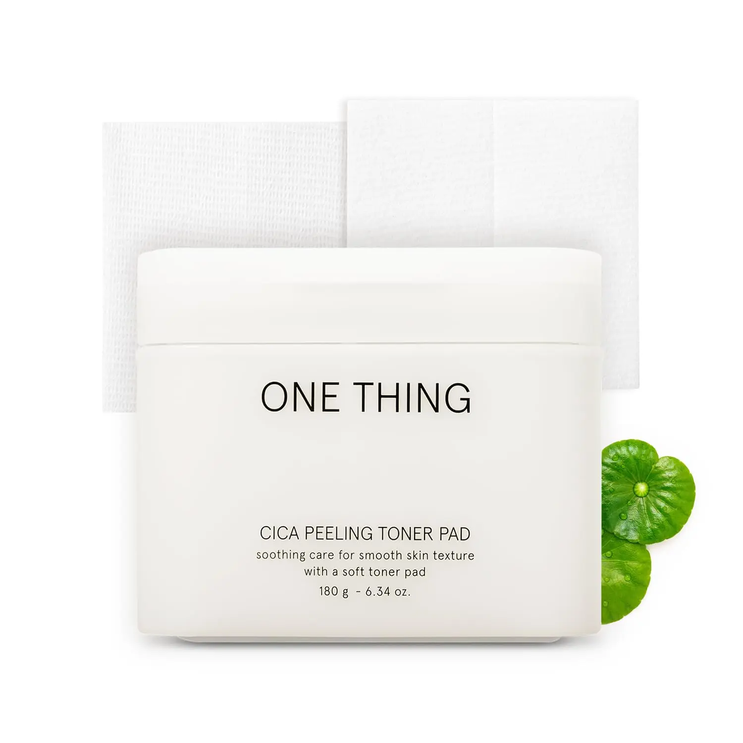ONE THING Cica Peeling Toner Pad 6.34 Oz, 65 Pads | Vegan Soothing Calming Exfoliating Purifying Hydrating Facial Cotton Toner Pads for All, Sensitive Skin, Pore Blackhead Care | Korean Skincare