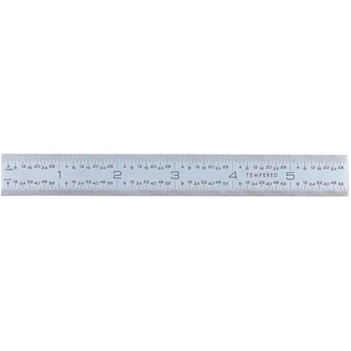 Brown & Sharpe 6 in. Flexible Hardened and Tempered Chrome Steel Measuring Rule, 0.015 in. Thickness Precision Tool, for Office/School Use, Hardened And Tempered Steel
