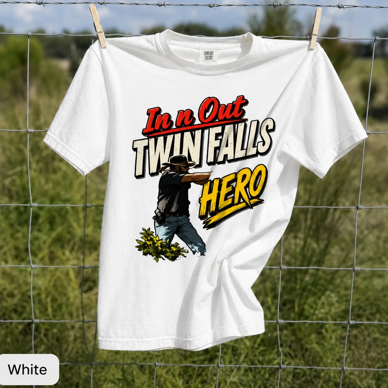 InOut Twin Falls Hero T-shirt, Unisex Cotton Shirt Gifts