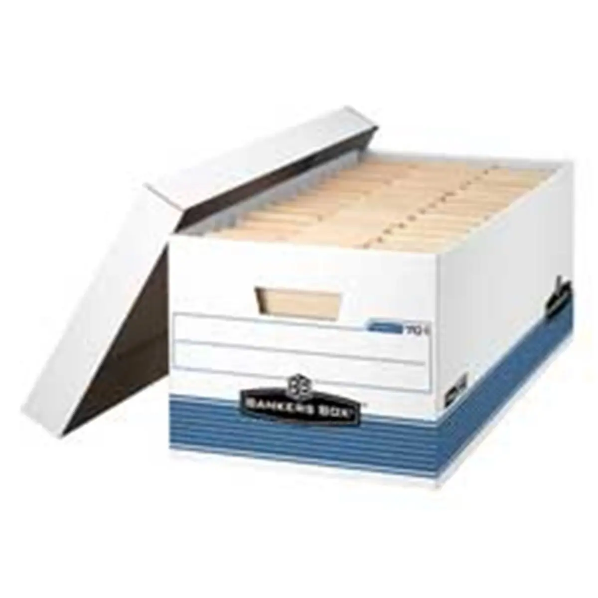 Fellowes Mfg. Co. Fastfold Stor-File Material Storage Boxes with Lid, Letter Size, 12in x24in x10in, 12-CT, WE-BE