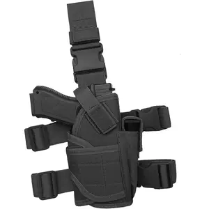 Molle Tactical Pistol Thigh Gun Holster, Drop Leg Holster, Right Hand Adjustable