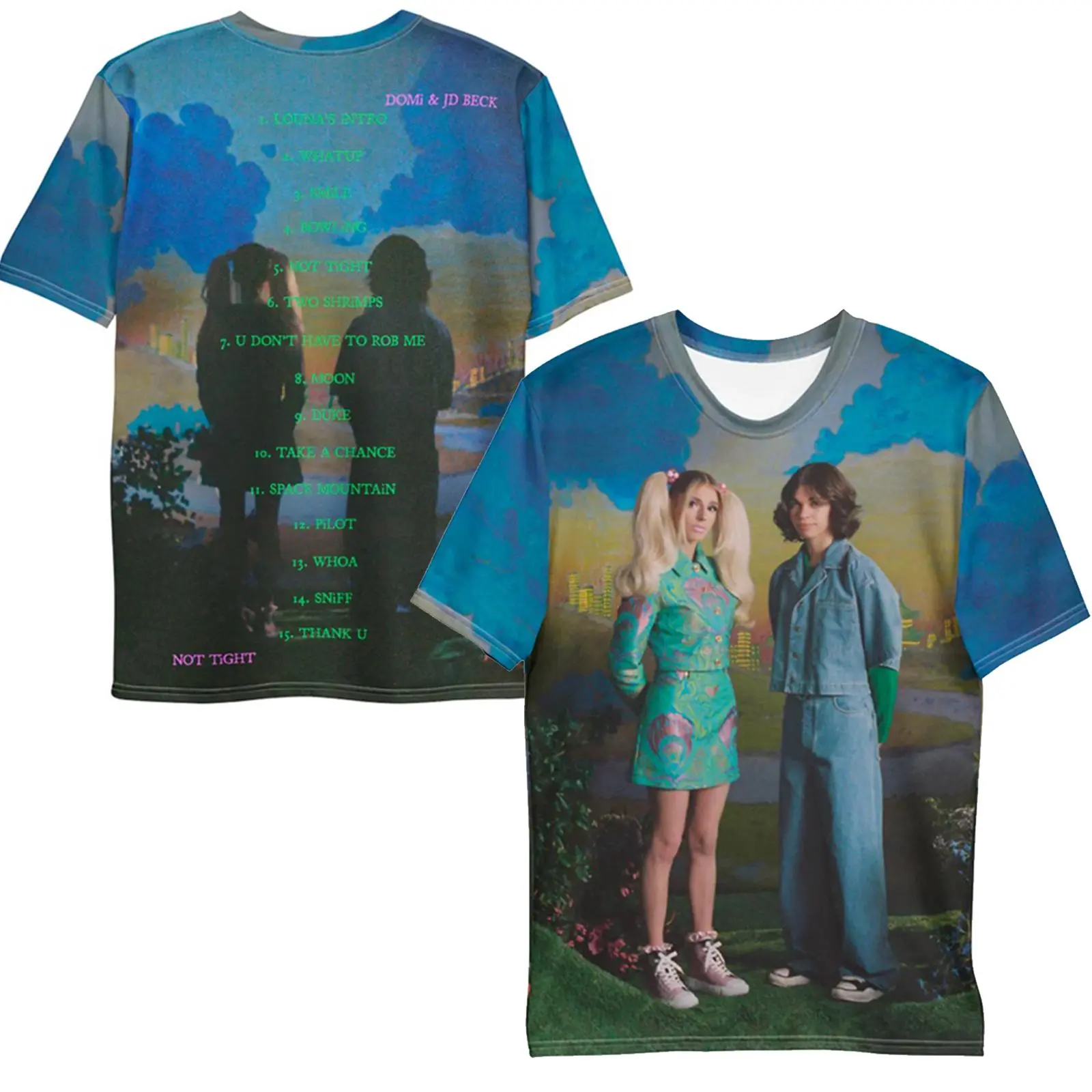 DOMi & JD BECK Vintage Concert Style Graphic T-Shirt, Jazz Fusion Duo Tee, Contemporary Music Fan Apparel, Collector Gift T081044