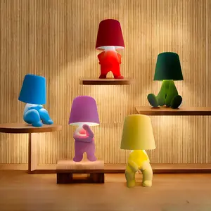 Cute Doll Design Mini Table Light, 1 Count USB Rechargeable 3-level Dimmable Warm White Night Light, Decorative Light for Bedroom, Living Room, Office, LED Home Ambient Decoration Lamp, Cute Nightlight For Bedroom, Dimmable Warm White