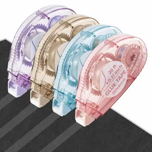 4 Pcs Double Sided Glue Tape Roller 26 Ft x 0.31 In Tape Runner for Scrapbooking Crafts Junk Journal Photo Card Making Supplies