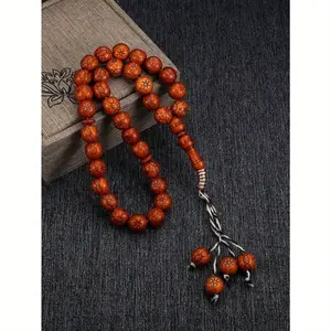 Carved Acrylic Prayer Bracelet, Islamic Tasbih Beads for Muslim Worship, Ramadan Jewelry Gift for Adults