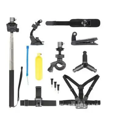 Chest strap+selfie stick+suction cup set