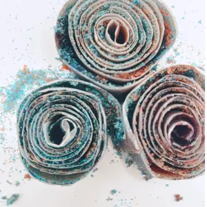 Cotton Candy Coated Fruit by the Foot Treat Tiktok - Sweet & Crunchy Candyballs Snack for On-the-Go Fun