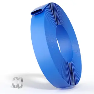 Garvee Heavy Duty Blue PVC Pool Backwash Hose – Durable Lay-Flat Water Discharge Drainage – Metal Clamps Included – Outdoor Use for Inground & Above Ground Swimming Pools