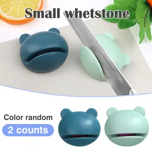 2 Counts Random Color Frog Shape Mini Knife Sharpening Device – Fun frog design meets serious sharpening power