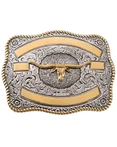 Nocona Belt Co. Men's Two-Tone Longhorn Buckle - 3807213