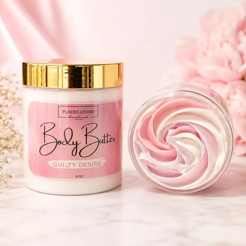 Purebellissimo Body Butter Guilty Desire 9 oz Luxurious Moisturizing Cream for Soft Smooth Skin