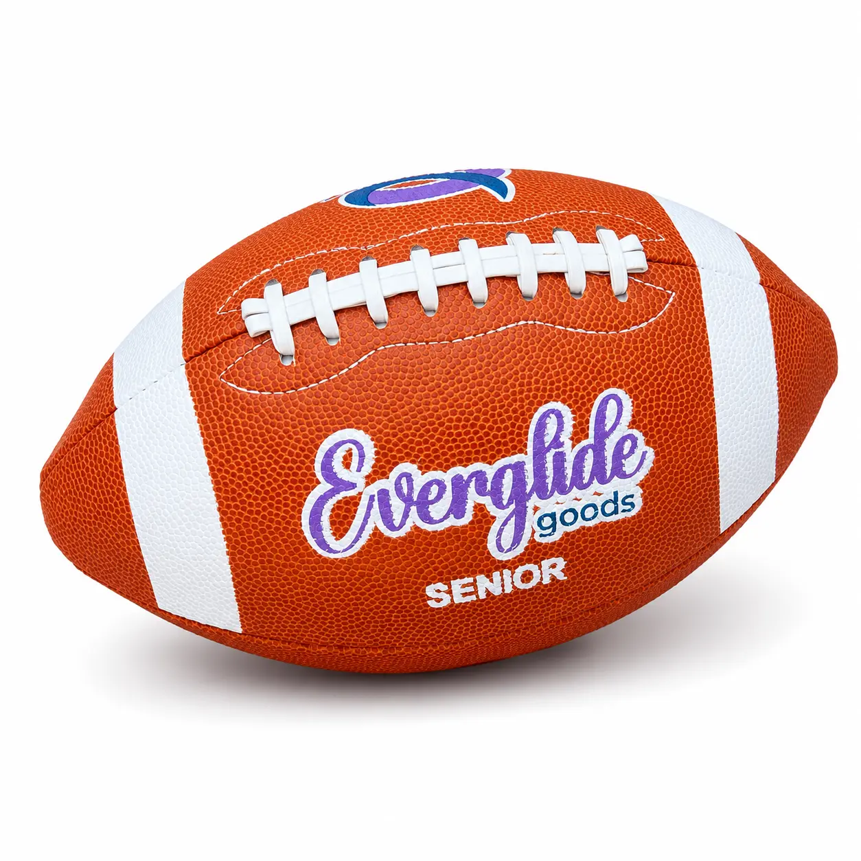 EverGlide Hand-Stitched American Football | Junior Size 6 & Senior Size 7 | Youth Ball Ages 9-16 | PU Leather Grip Laces