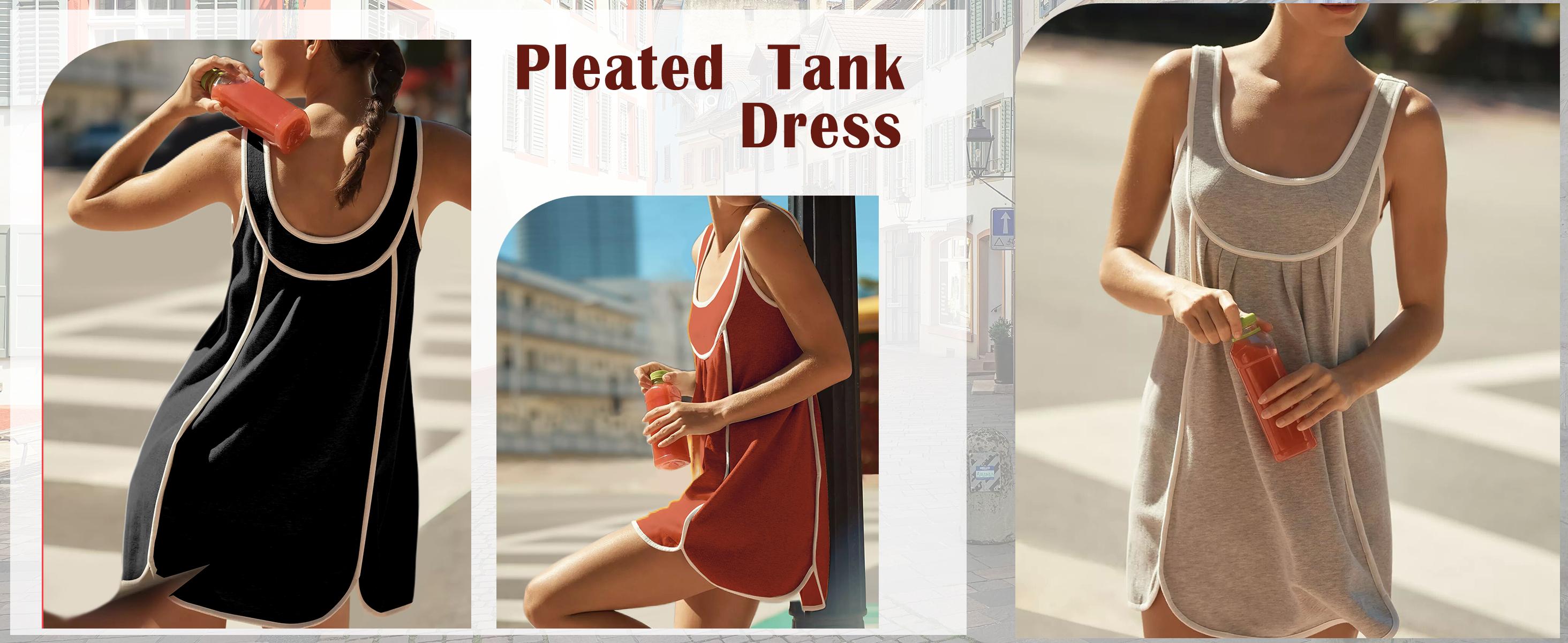 UANEO Womens Summer Athletic Sleeveless Mini Dress Casual Oversized Workout Tennis Dress Sundress SummerVibes