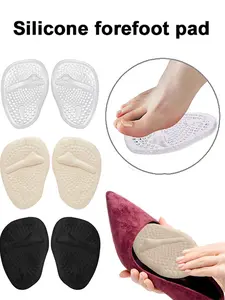 Non-Slip Silicone Forefoot Cushions with Massage Beads, Silicone Toe Pads, Comfortable Reusable for High Heels and Sandals, Women's Foot Care Accessories