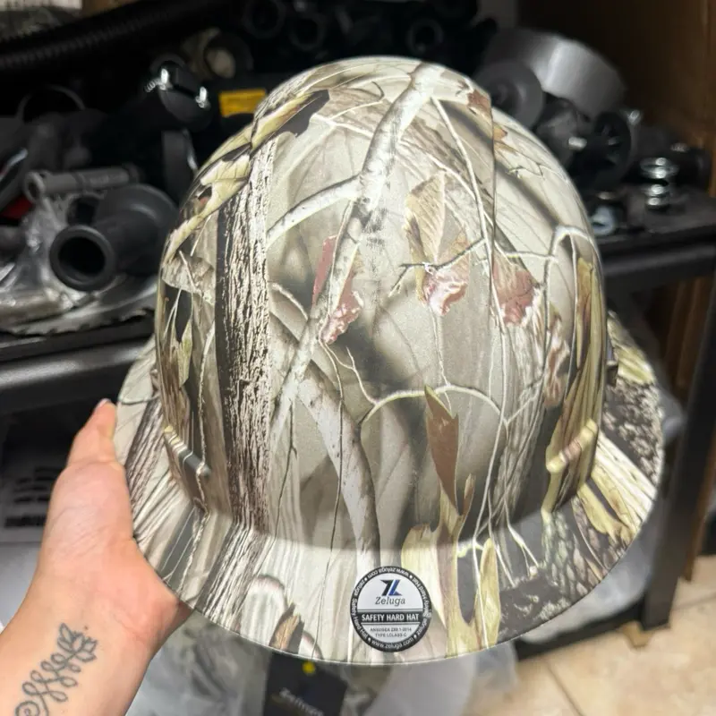 ZELUGA High Density Polyethylene Full Brim, Hard Shell, Water Transfer Printing and Vented Hat