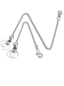 Wisdompro Wallet Chain, Pocket Keychain with Lobster Clasps and 2 Keyrings for Keys, Wallet, Jeans, Pants, Belt Loop, Purse and Handbag, Stylish Keychain