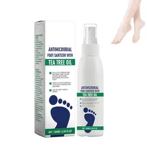 Foot Sanitiser with, Tea Tree Oil Feet Spray, Clear Foot Sanitizer Spray, 100 ml/3.5 oz