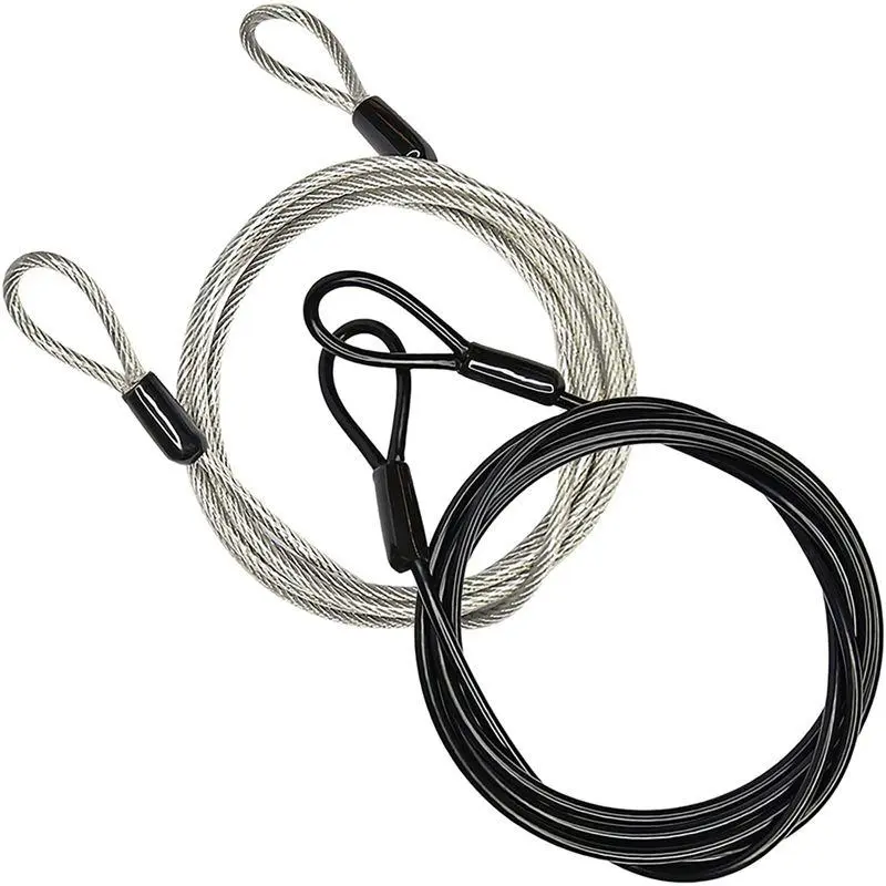 8pcs 100CM/3.3Ft Long Travel Security Cable Lock,Braided Steel Coated Safety Cable Luggage Lock,Safety Cable Wire Rope