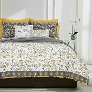 YELLOW MEDALLION COMFORTER SET