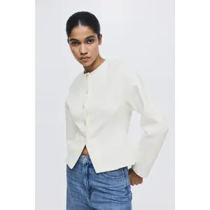 H&M Collarless scuba blazer