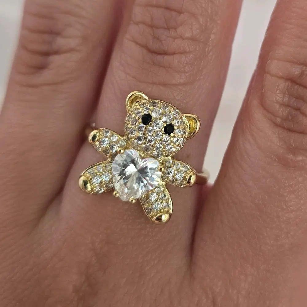 bear ring gold plated bear ring gold plated