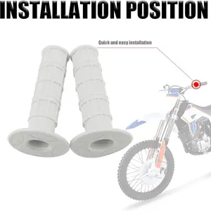 22mm/0.875 Inch Universal Anti-Slip Waffle-Textured Rubber Motorcycle Grips - 1 Pair Motor Parts Accessories for Dirt Bike, Off-Road Pit Bike (Fits CRF, YZF, KXF, KLX, EXC) Motorbike