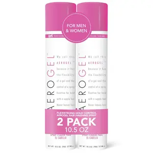 TRI Design Aerogel Hairspray - Non-Toxic Hair Finishing Spray for Styling, Volumizing and Holding Curly Hair with Flexible Hold - For Women and Men - Pack of 2 (10.5 Oz) Haircare Lightweight Smoothing