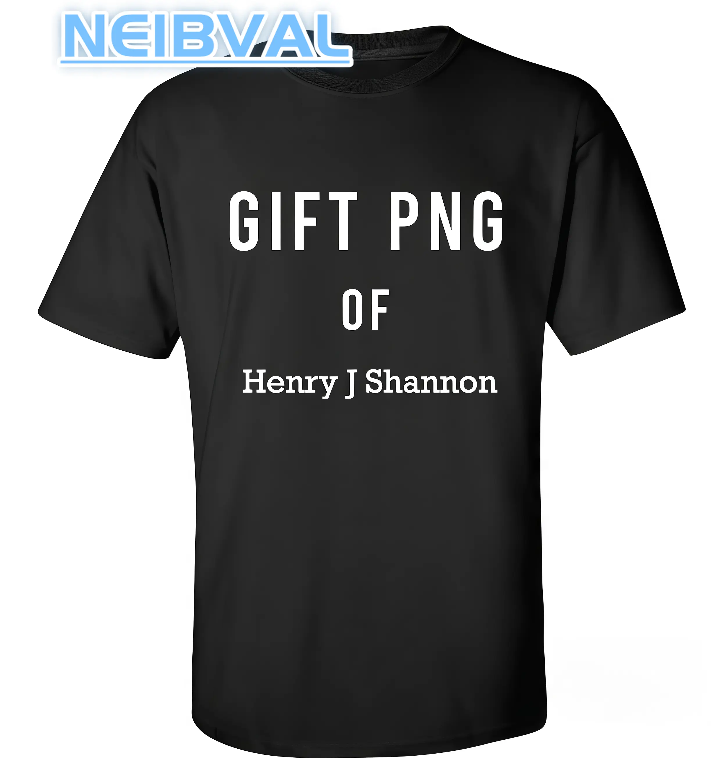 Personalized Gift T-Shirt Custom Name Tee “Henry J Shannon” Unisex Black Cotton Graphic Shirt Minimalist Birthday Gift Idea
