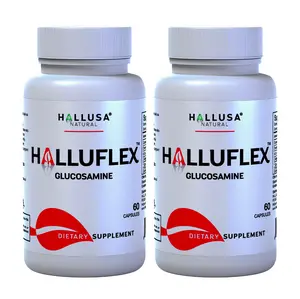 Halluflex 120 Cap - Joint & Mobility Support - Glucosamine, Chondroitin & Collagen - Dietary Supplement - Hallusa Natural