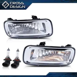 CROSSDESIGN Clear Lens Front Fog Lights Fit For 2004 2005 2006 FORD F150 LINCOLN MARK LT