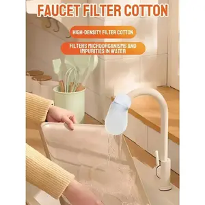 Faucet filter bag for filtering tap water, spring water, rust, and impurities, universal faucet filter accessory Carbon Filtration System