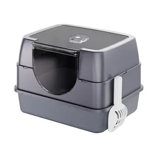 Litter box with lid / Flip-top design / Extra-large enclosed litter box / Detachable / Comes with scoop cleaning special