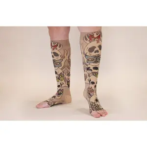 Misfit Beige Gradient Compression Socks