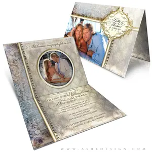 5x7 Folded Wedding Invitation - Something New