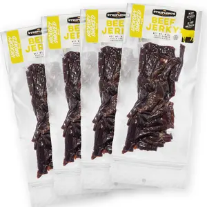Stripling's Hickory Smoked Beef Jerky - Family Owned Premium Beef Jerky Snack Packs - Made in the USA (4-Pack)