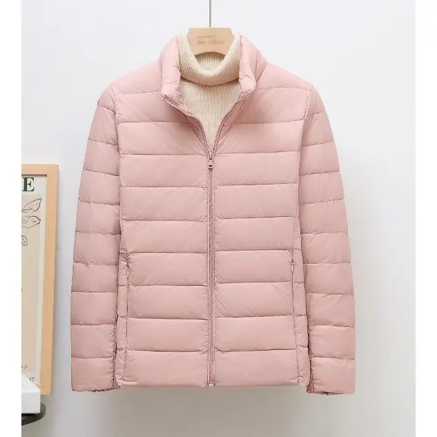 Light pink standing collar for women