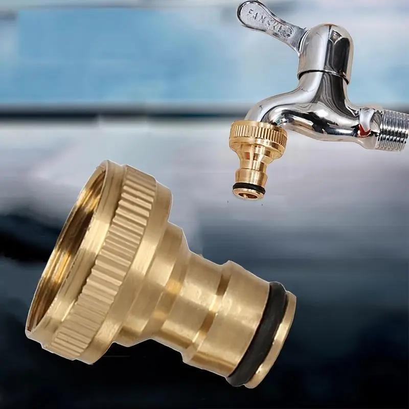 1PC 3/4 Inch Quick Connect Hose Connector, Car Wash Hose Fittings Solid Brass Quick Water Hose Connector, Hose Attachment