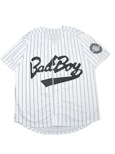 Men's #10 Biggie Bad Boy Movie Hip Hop Baseball Jersey Embroidery