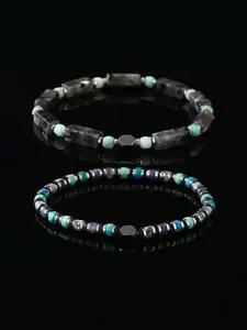 Mixed Stone Beaded Bracelet, Fashionable Stretch Bracelet for Men & Women, Trendy All-match & Exquisite Jewelry for Birthday Gift