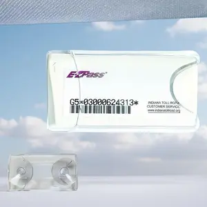 EZ Pass Holder with Dual Suction Cups – Windshield Transponder Mount for Car – Only Fits EZ Pass Mini/IPass (3.7" x 1.9") – Requires Removing Original Velcro